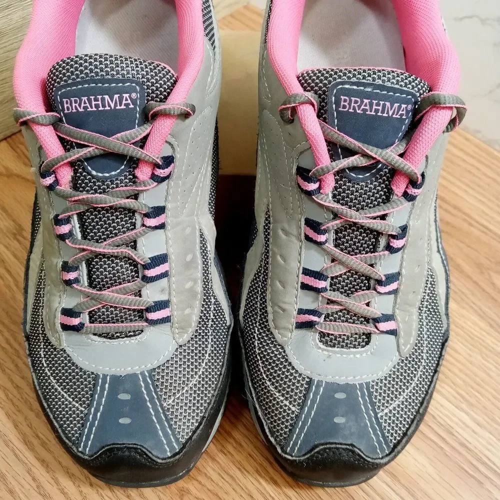 Brahma Steel Toe Womens Sz 10 EU 42 Gray Pink Sarah St. Work Shoe ASTM F 2413-11